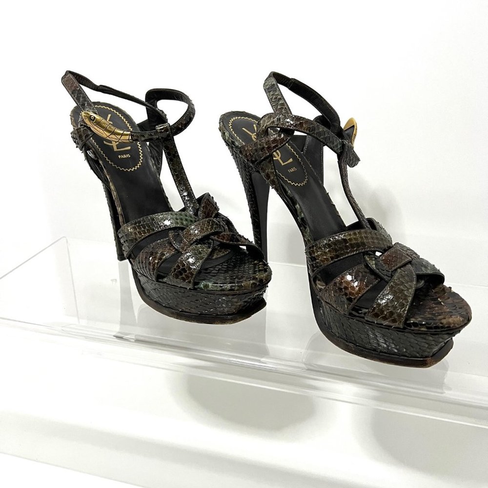 YSL, Snakeskin Platform Heels